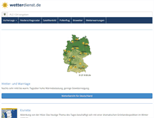 Tablet Screenshot of m.wetterdienst.de